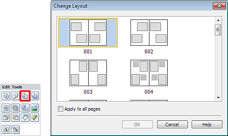 figure: Change Layout dialog box