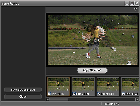 figure: Merge Frames window