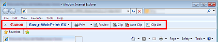 figure: Easy-WebPrint EX toolbar
