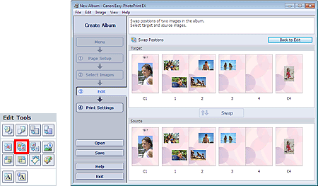 figure: Swap Positions screen
