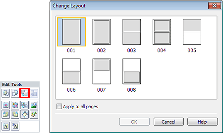 figure: Change Layout dialog box