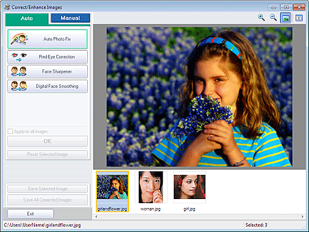 figure: Correct/Enhance Images window