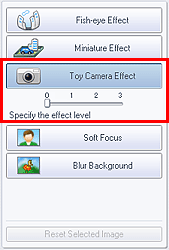 figure: Toy Camera Effect of Special Image Filters tab
