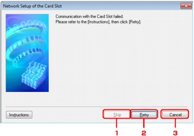 figure: Network Setup of the Card Slotscreen