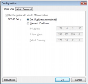 figure: Configuration screen