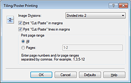 figure:Tiling/Poster Printing dialog box