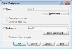 figure:Stamp/Background dialog box