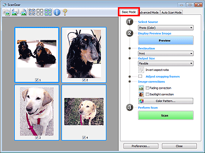figure: Basic Mode tab