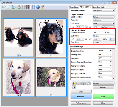 figure: Advanced Mode tab