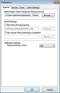 figure: Preferences dialog box