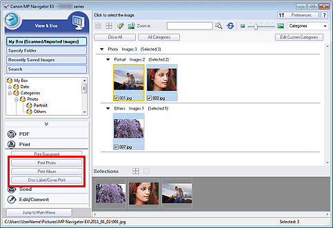 figure: View & Use window