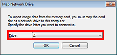 figure: Map Network Drive dialog box
