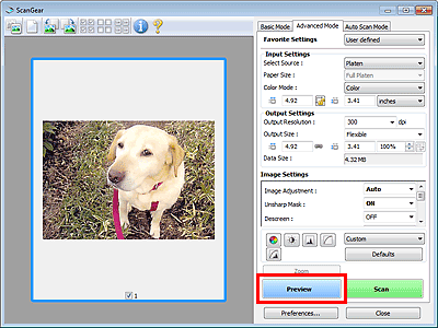figure: Advanced Mode tab