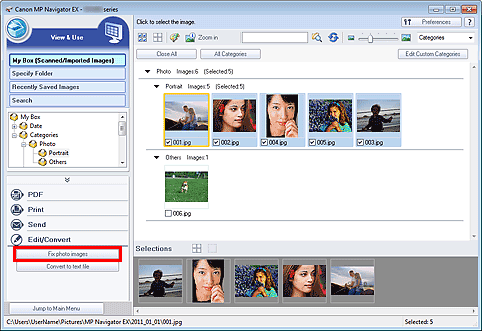 figure: View & Use window