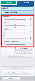 figure: Adjust on Manual tab
