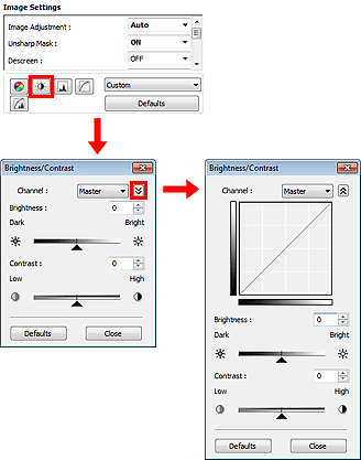 figure: Brightness/Contrast dialog box