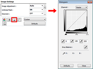 figure: Histogram dialog box