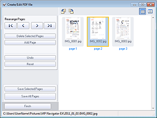 figure: Create/Edit PDF file window