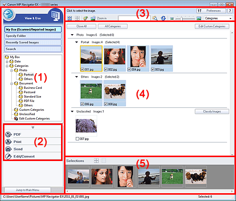 figure: View & Use window