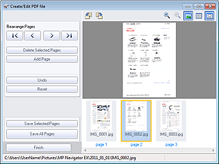 figure: Create/Edit PDF file window