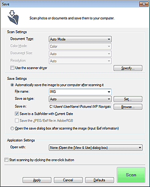 figure: Save dialog box