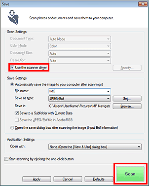 figure: Save dialog box