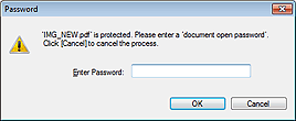 figure: Password dialog box