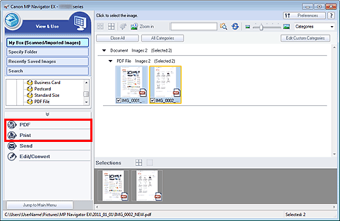 figure: View & Use window