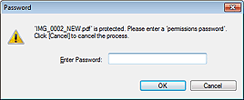 figure: Password dialog box