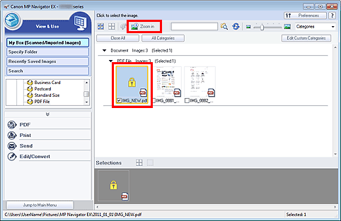 figure: View & Use window