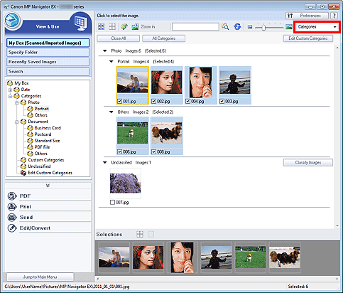 figure: View & Use window