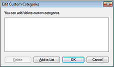 figure: Edit Custom Categories dialog box