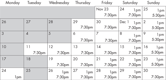 nut schedule nut schedule